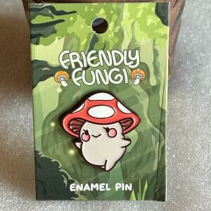 Friendly Fungi Mushroom Enamel Pin